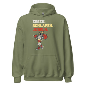 Essen Schlafen Jubeln Hoodie - Cooler Kapuzenpullover für Cheerleader