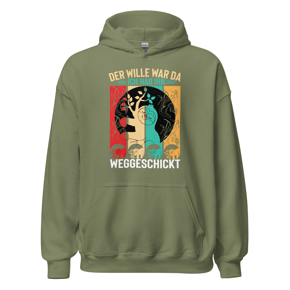 Wille weggeschickt Hoodie - Motivierender Kapuzenpullover für Durchhaltevermögen