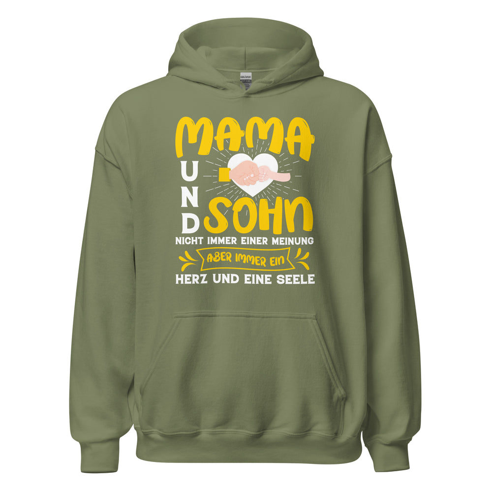 Mama und Sohn Hoodie | Herz & Seele Spruch Kapuzenpullover