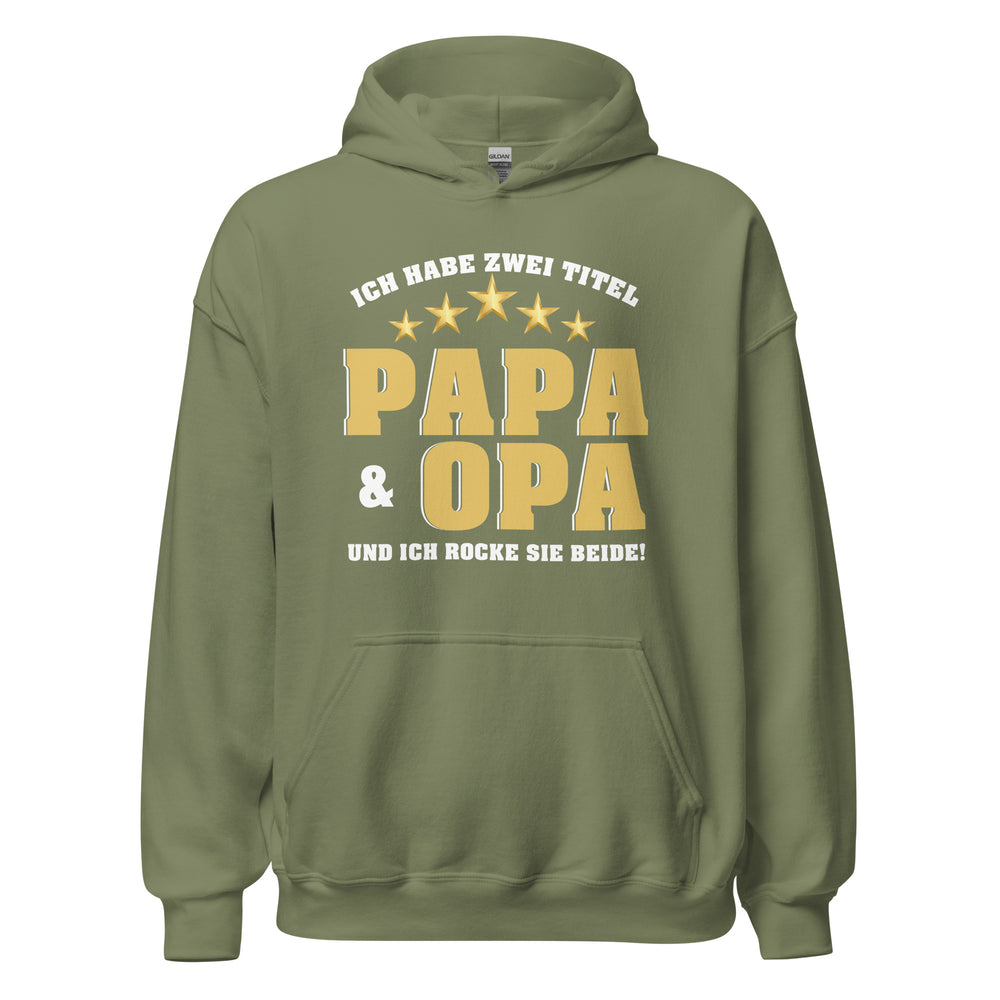 Papa und Opa Hoodie | 2 Titel, Ich ROCKE sie beide Kapuzenpullover