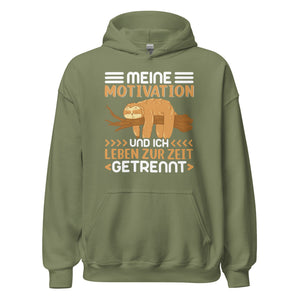 Lustiger Motivation Hoodie - Motivation und ich getrennt!