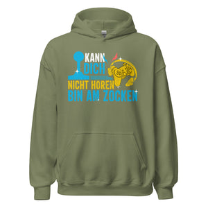 Cooler Gaming-Kapuzenpullover | Spruch: "Kann dich nicht hören, am Zocken!"