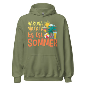 Hakuna Matata, Es ist SOMMER! Hoodie | Fröhlicher Kapuzenpullover