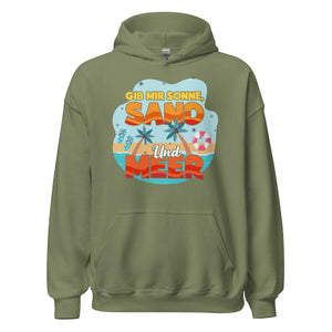 Gib mir Sonne, Sand und Meer! Hoodie | Sommer Vibes Kapuzenpullover