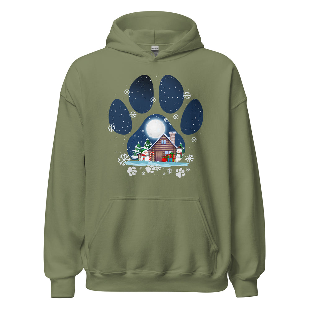 Christmas Paw Hoodie - Weihnachts Pfote Design Kapuzenpullover