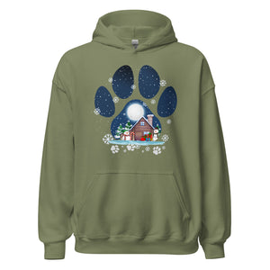 Christmas Paw Hoodie - Weihnachts Pfote Design Kapuzenpullover