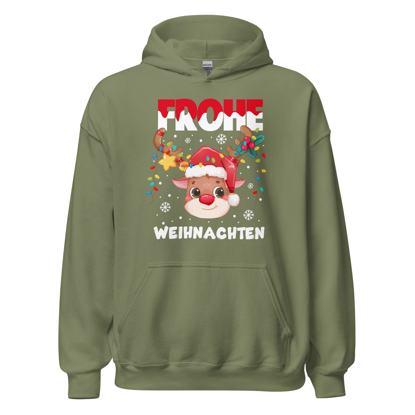 Frohe Weihnachten! Süßes Rentier Hoodie - Festlicher Kapuzenpullover für winterlichen Charme
