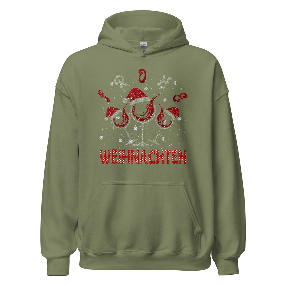Frohe Weihnachten! Weinliebhaber Hoodie - Festlicher Kapuzenpullover für genussvolle Tage