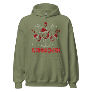 Frohe Weihnachten! Weinliebhaber Hoodie - Festlicher Kapuzenpullover für genussvolle Tage