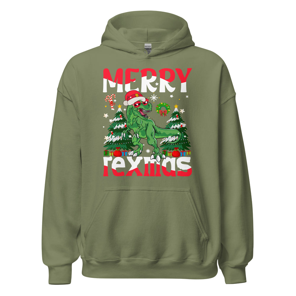 Merry Rexmas Christmas Hoodie: Spaß mit Dinos unterm Tannenbaum