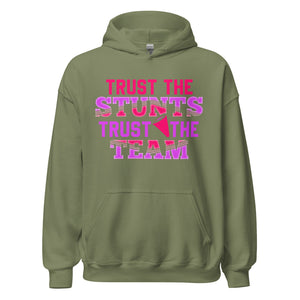 Hoodie mit Motiv: Vertraue den STUNTS, Vertraue dem TEAM! Cheerleader Style