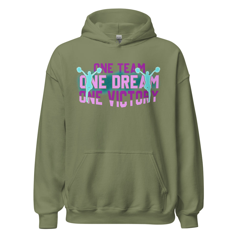 Hoodie mit Motto: One Team, One Dream, One Victory! Cheerleader Vibes