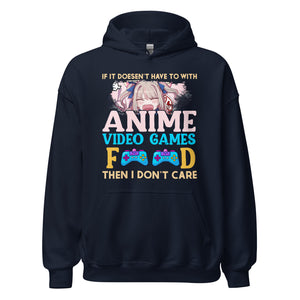 Anime, Videogames & Food! Hoodie | Stylischer Kapuzenpullover für Anime-Fans