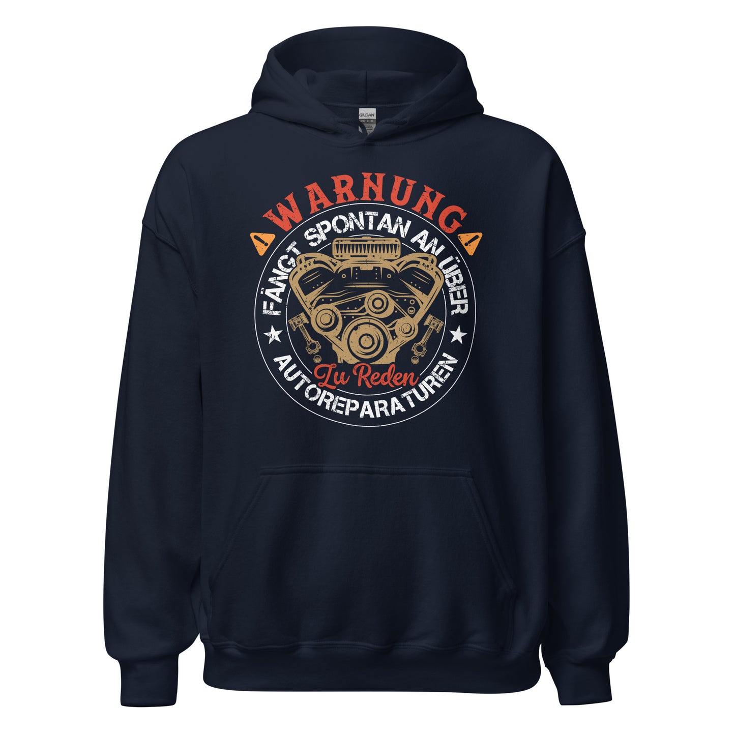 Warnung, spricht einfach so über Autoreparaturen Hoodie | Stylischer Kapuzenpullover für Autoliebhaber