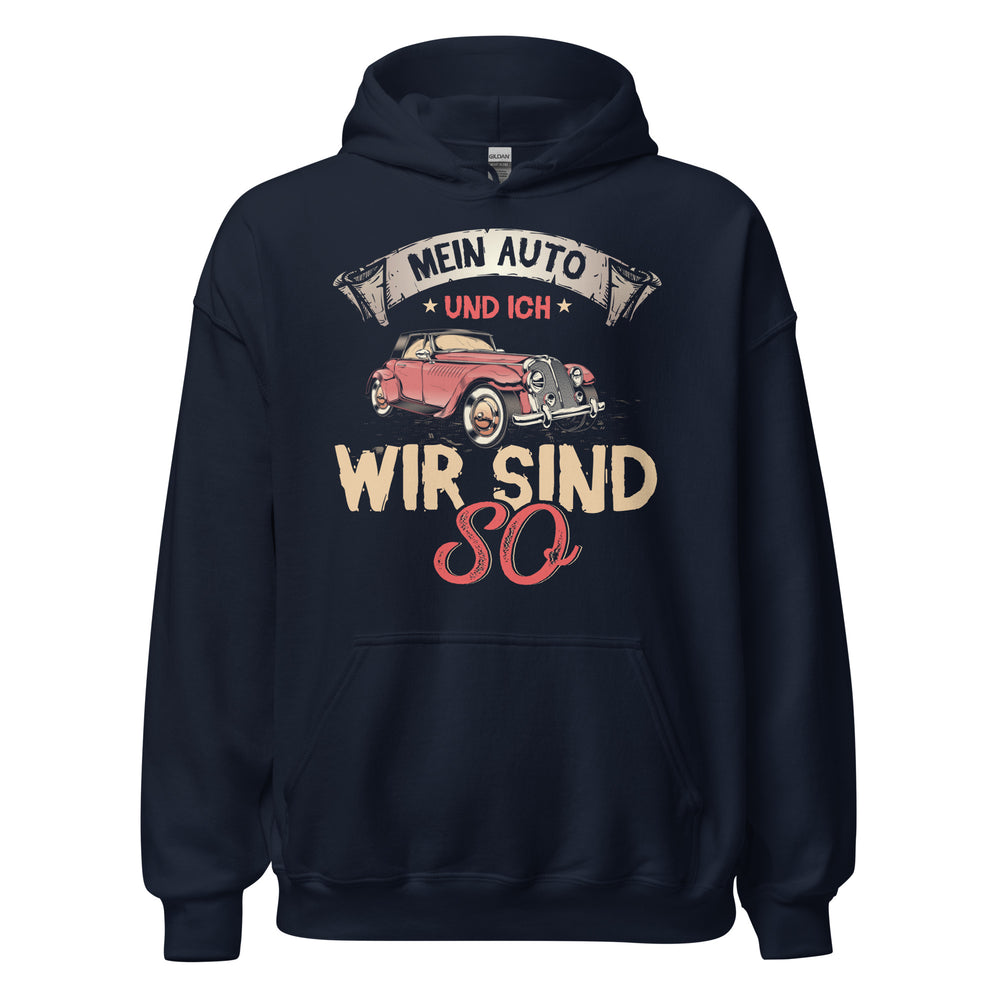 Mein Auto und ich, wir sind so! Hoodie | Stylischer Kapuzenpullover für Autoliebhaber