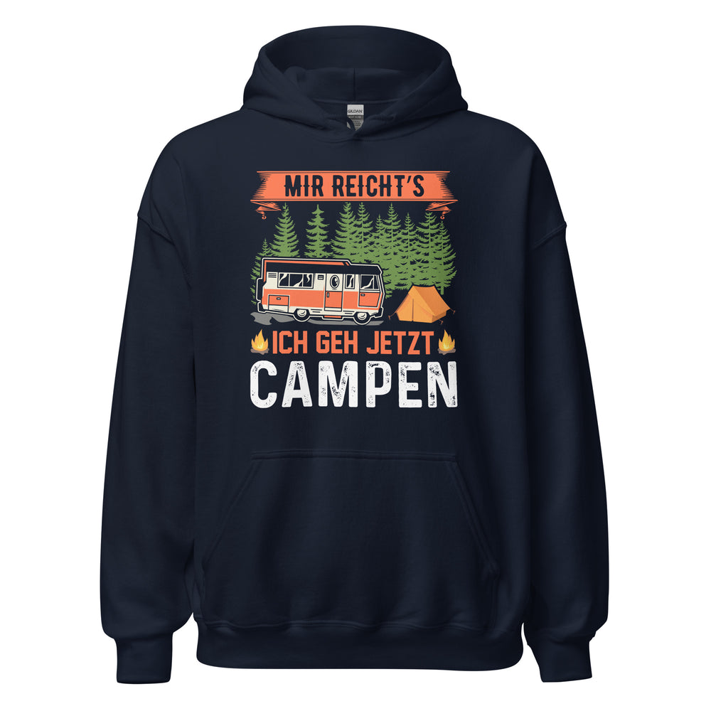 Mir reichts, ich geh jetzt Campen Hoodie | Outdoor-Kapuzenpullover für Naturabenteurer