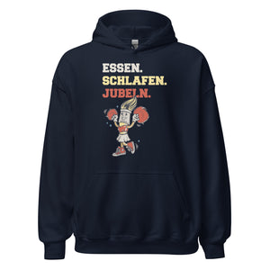 Essen Schlafen Jubeln Hoodie - Cooler Kapuzenpullover für Cheerleader