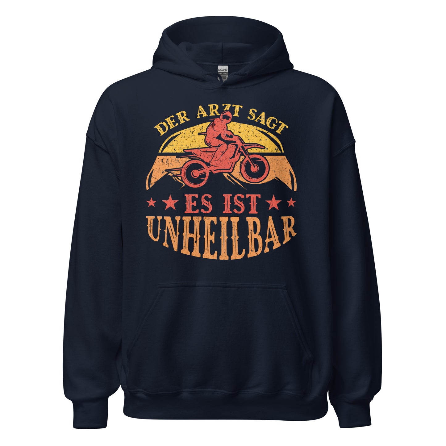 Coole Kapuzenpullover mit dem Spruch 'Der Arzt sagt, es ist unheilbar'