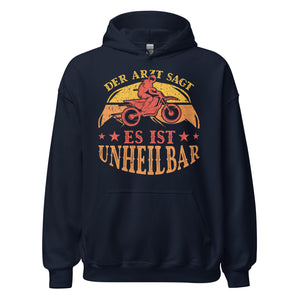 Coole Kapuzenpullover mit dem Spruch 'Der Arzt sagt, es ist unheilbar'