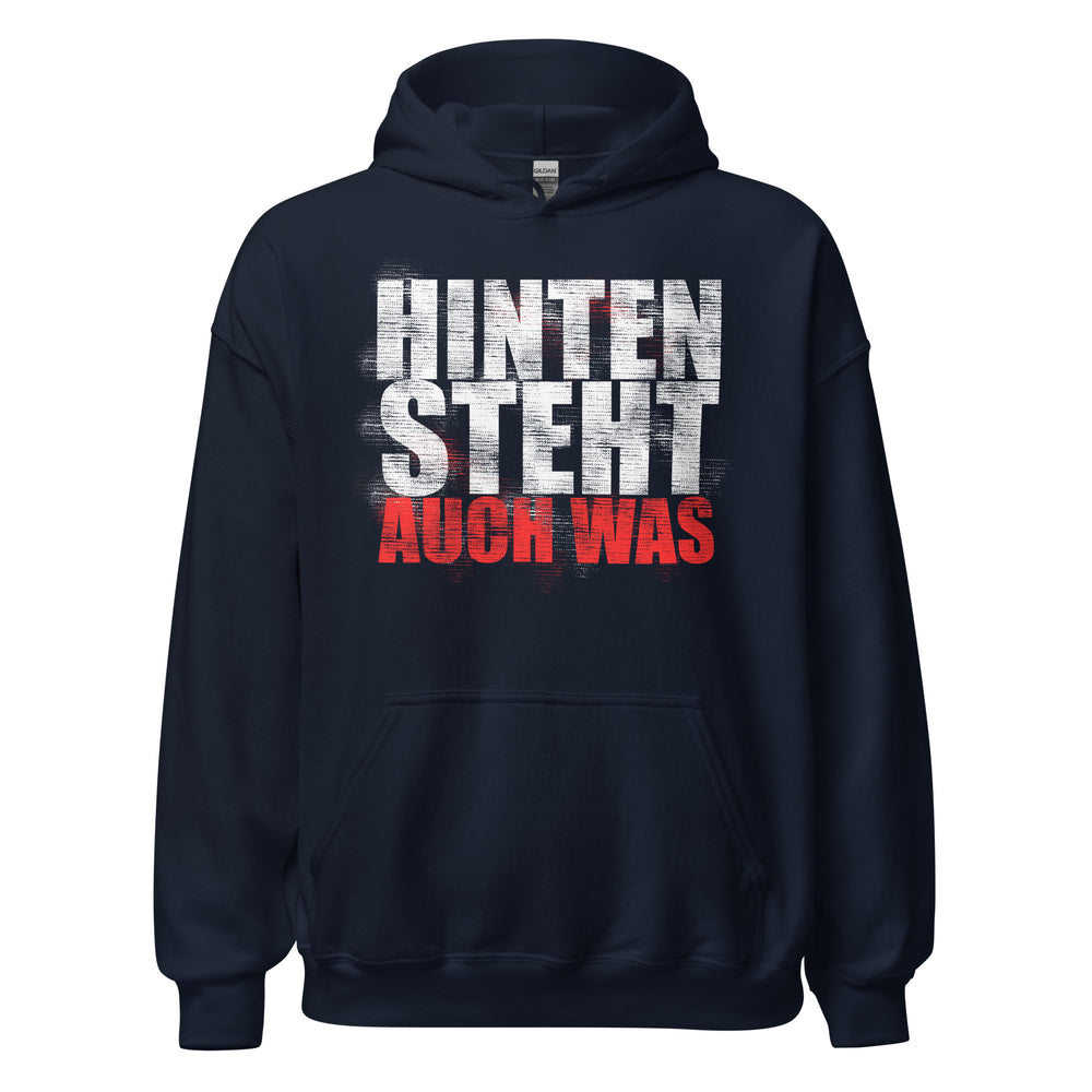 Hinten steht auch was! Funny Slogan Hoodie | Witziger Kapuzenpullover