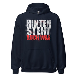 Hinten steht auch was! Funny Slogan Hoodie | Witziger Kapuzenpullover