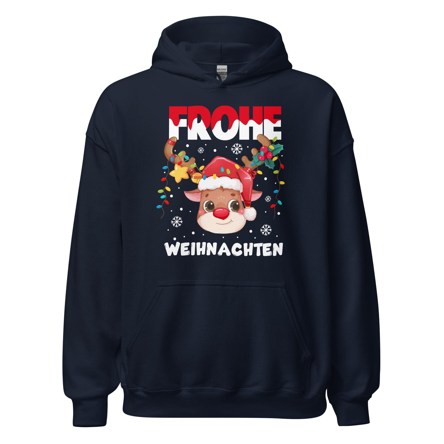 Frohe Weihnachten! Süßes Rentier Hoodie - Festlicher Kapuzenpullover für winterlichen Charme