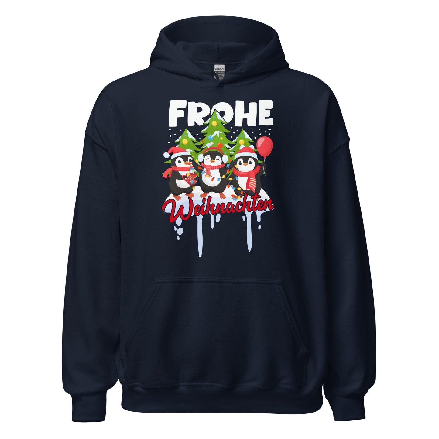 Frohe Weihnachten! Lustige Pinguine Hoodie - Festlicher Kapuzenpullover für fröhliche Tage