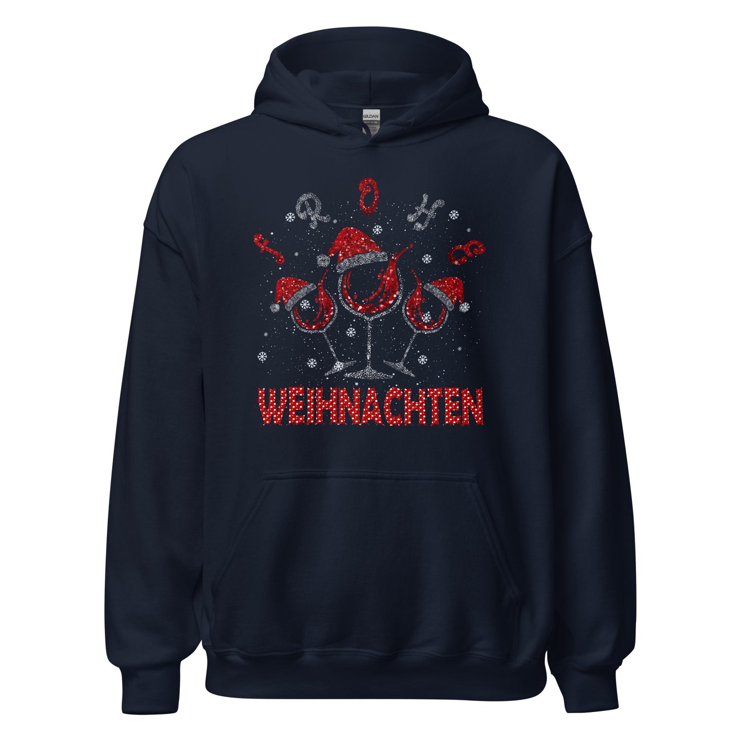 Frohe Weihnachten! Weinliebhaber Hoodie - Festlicher Kapuzenpullover für genussvolle Tage