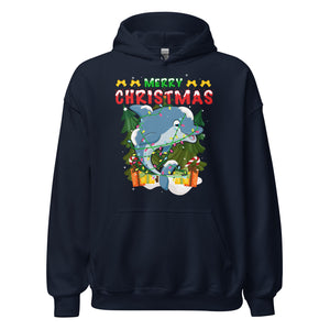 Merry Christmas Dolphin Hoodie - Weihnachtsfreude mit einem verspielten Delfin-Touch