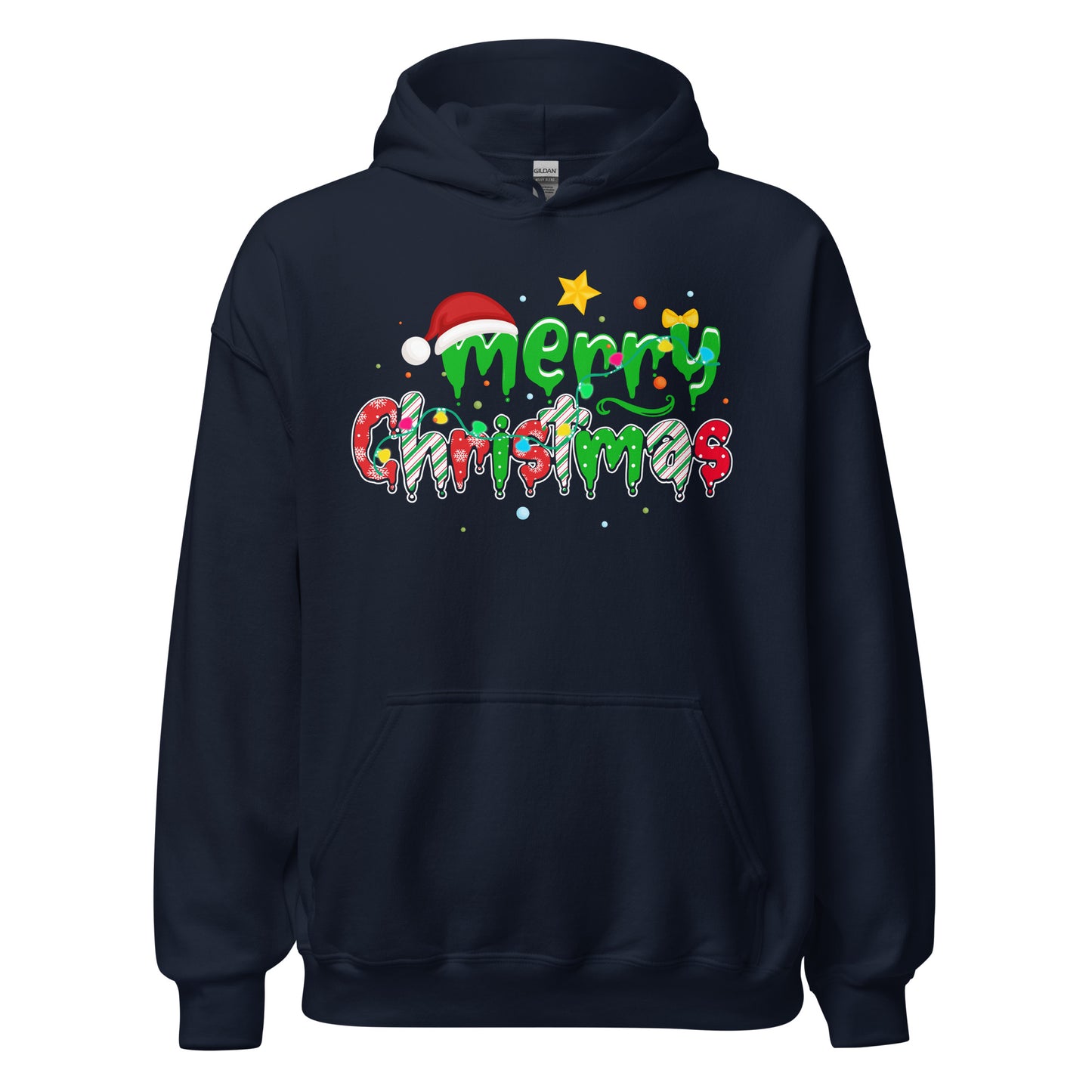 Frohe Weihnachten Slogan Hoodie - Stilvoll feiern im Winter