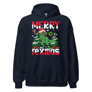 Merry Rexmas Christmas Hoodie: Spaß mit Dinos unterm Tannenbaum