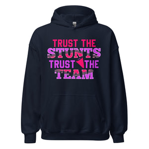 Hoodie mit Motiv: Vertraue den STUNTS, Vertraue dem TEAM! Cheerleader Style