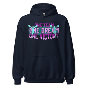 Hoodie mit Motto: One Team, One Dream, One Victory! Cheerleader Vibes