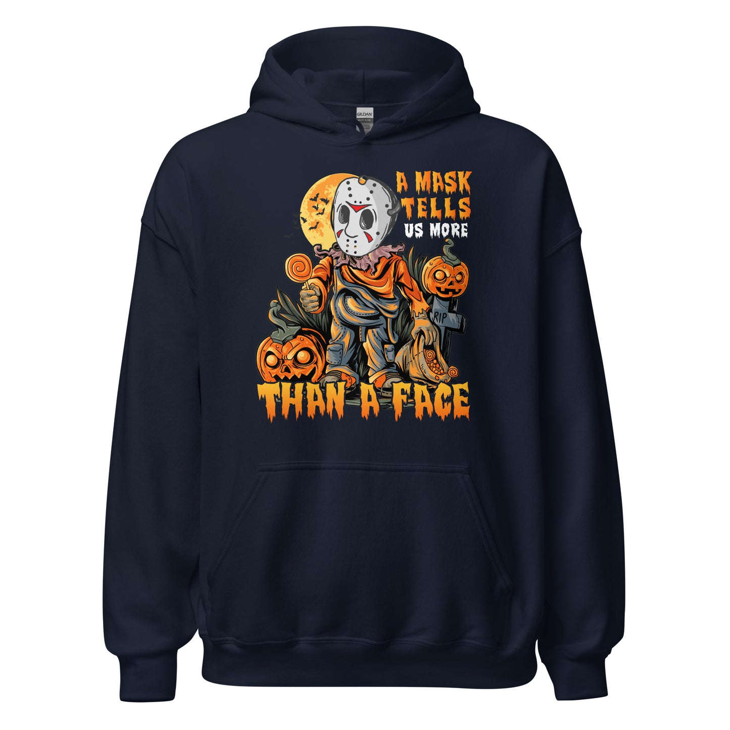 Halloween Hoodie: A Mask tells more than a Face - Einzigartiges Kapuzenpullover Design