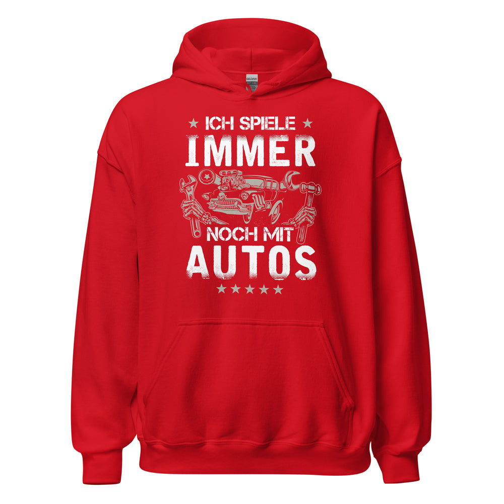 Hochwertiger Hoodie "Ich spiele immer noch mit Autos" für Autoenthusiasten