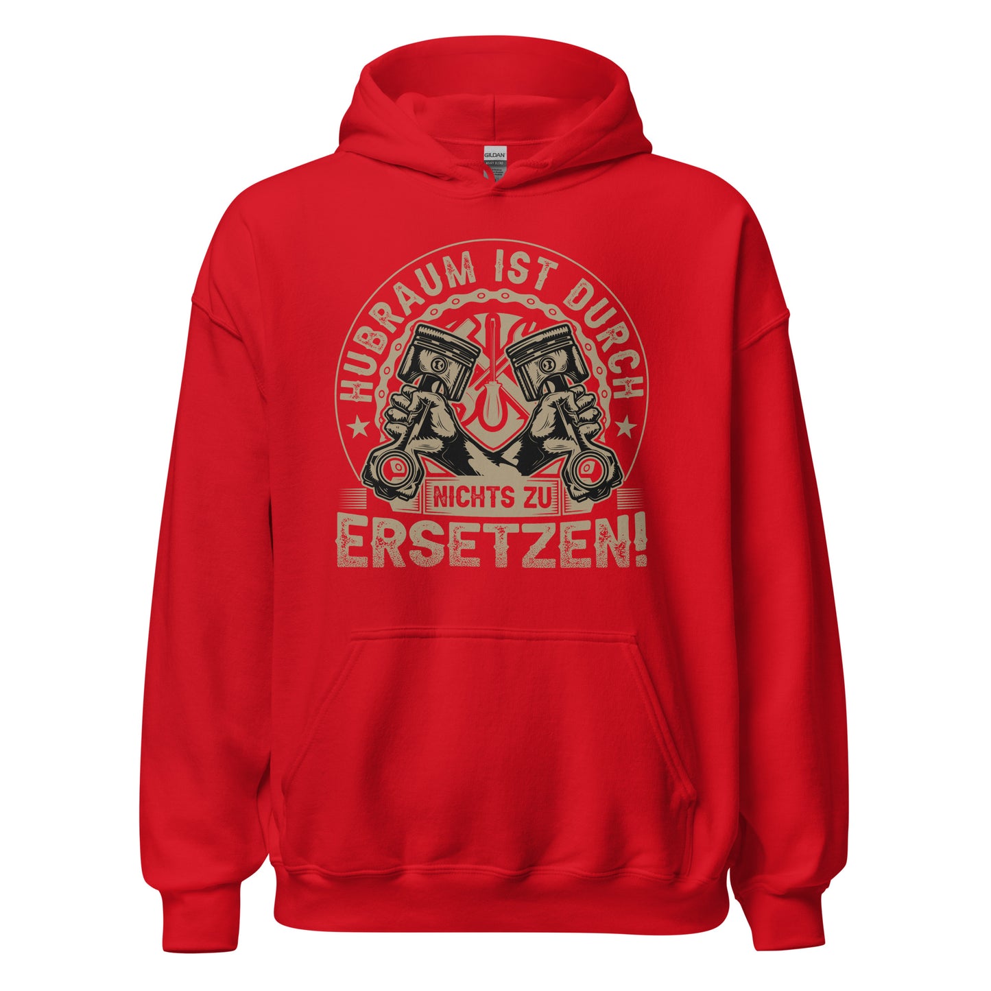 Hochwertiger Hoodie mit dem Spruch "Hubraum ist durch NICHTS zu ersetzen" - Jetzt bestellen!