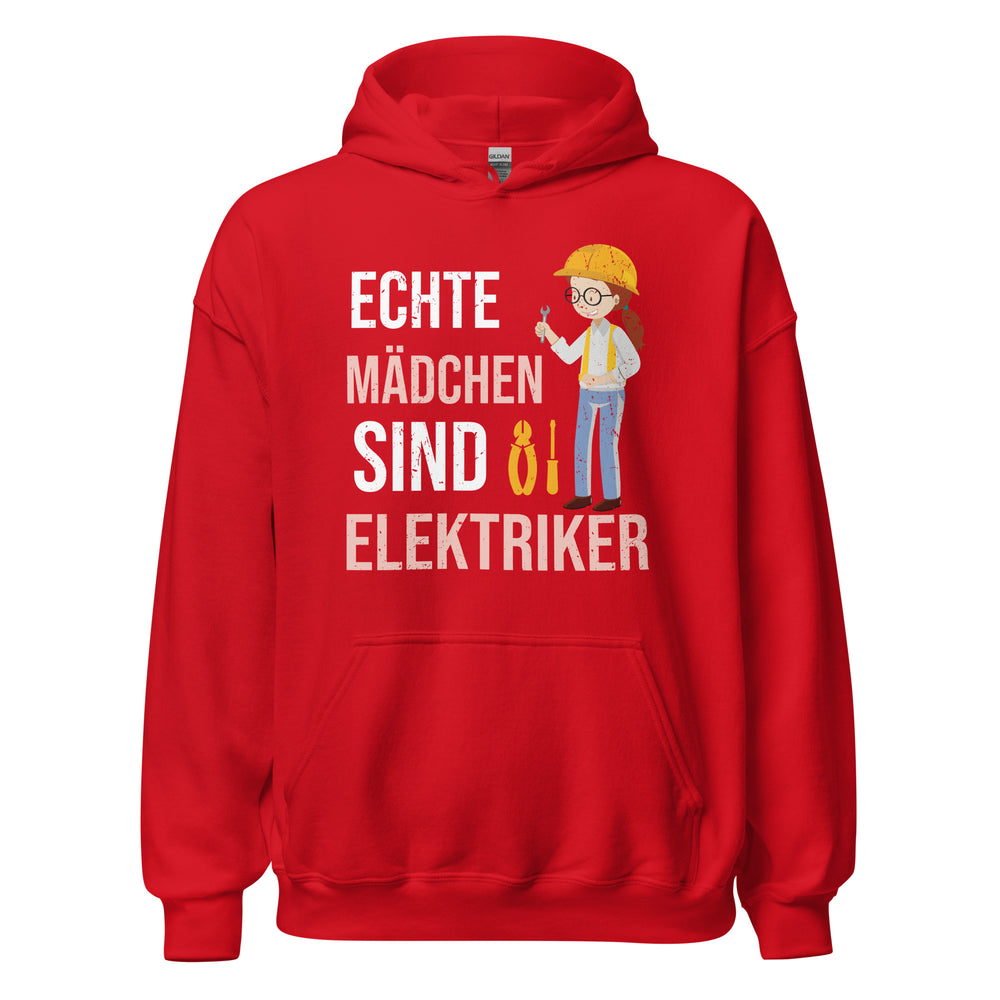 Echte Mädchen Elektriker Hoodie | Stylischer Kapuzenpullover für Powerfrauen