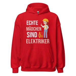 Echte Mädchen Elektriker Hoodie | Stylischer Kapuzenpullover für Powerfrauen