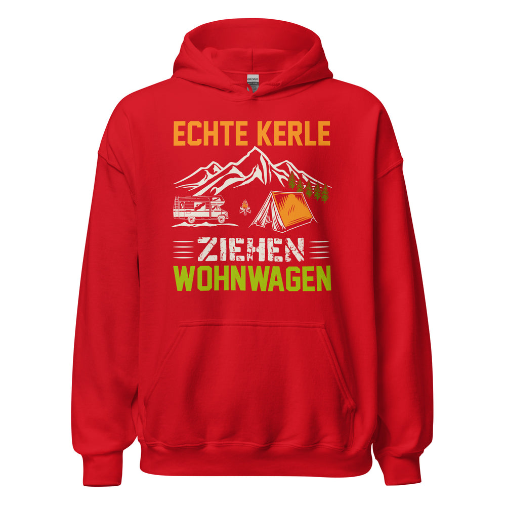 Echte Kerle ziehen Wohnwagen Hoodie | Outdoor-Kapuzenpullover für Campingliebhaber