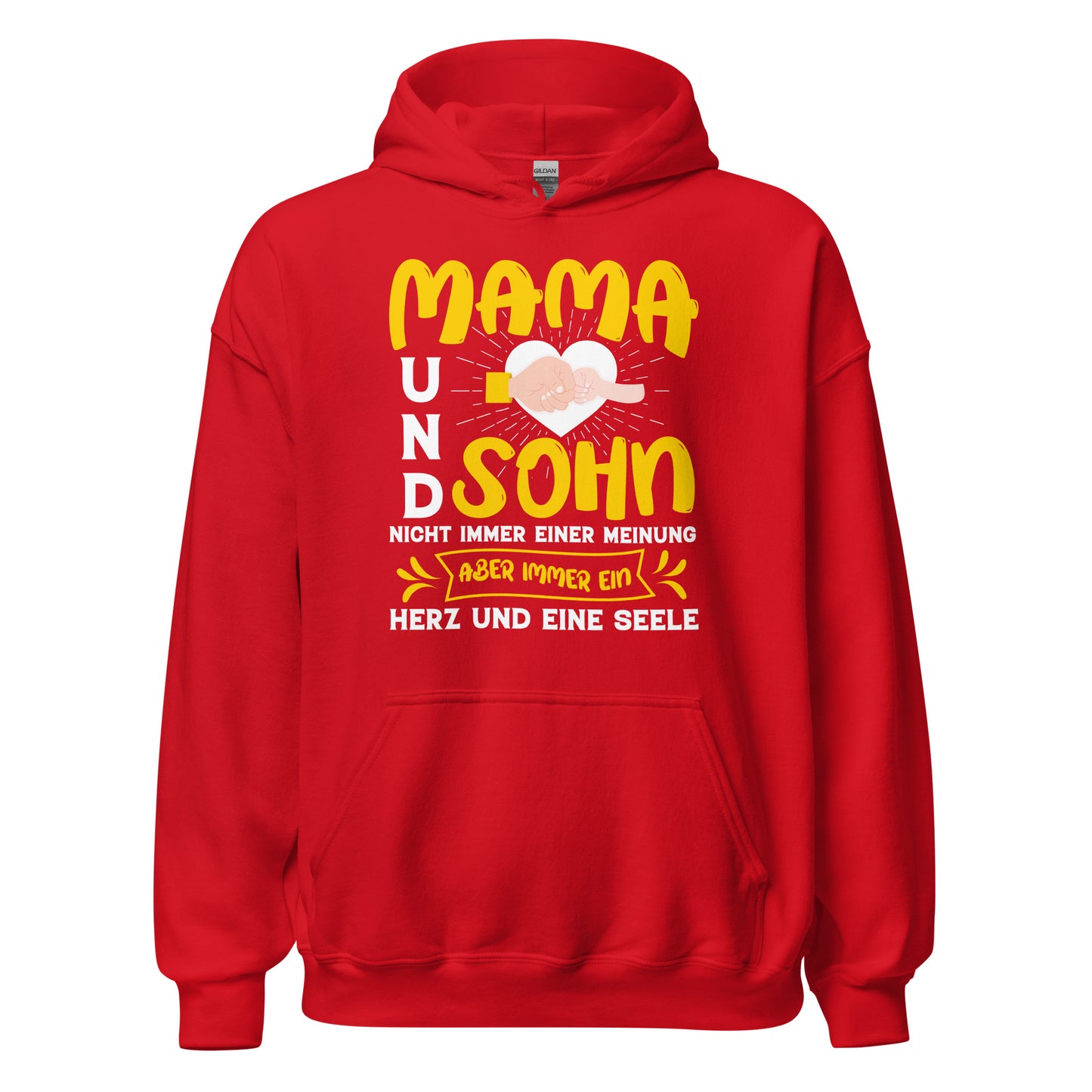 Mama und Sohn Hoodie | Herz & Seele Spruch Kapuzenpullover