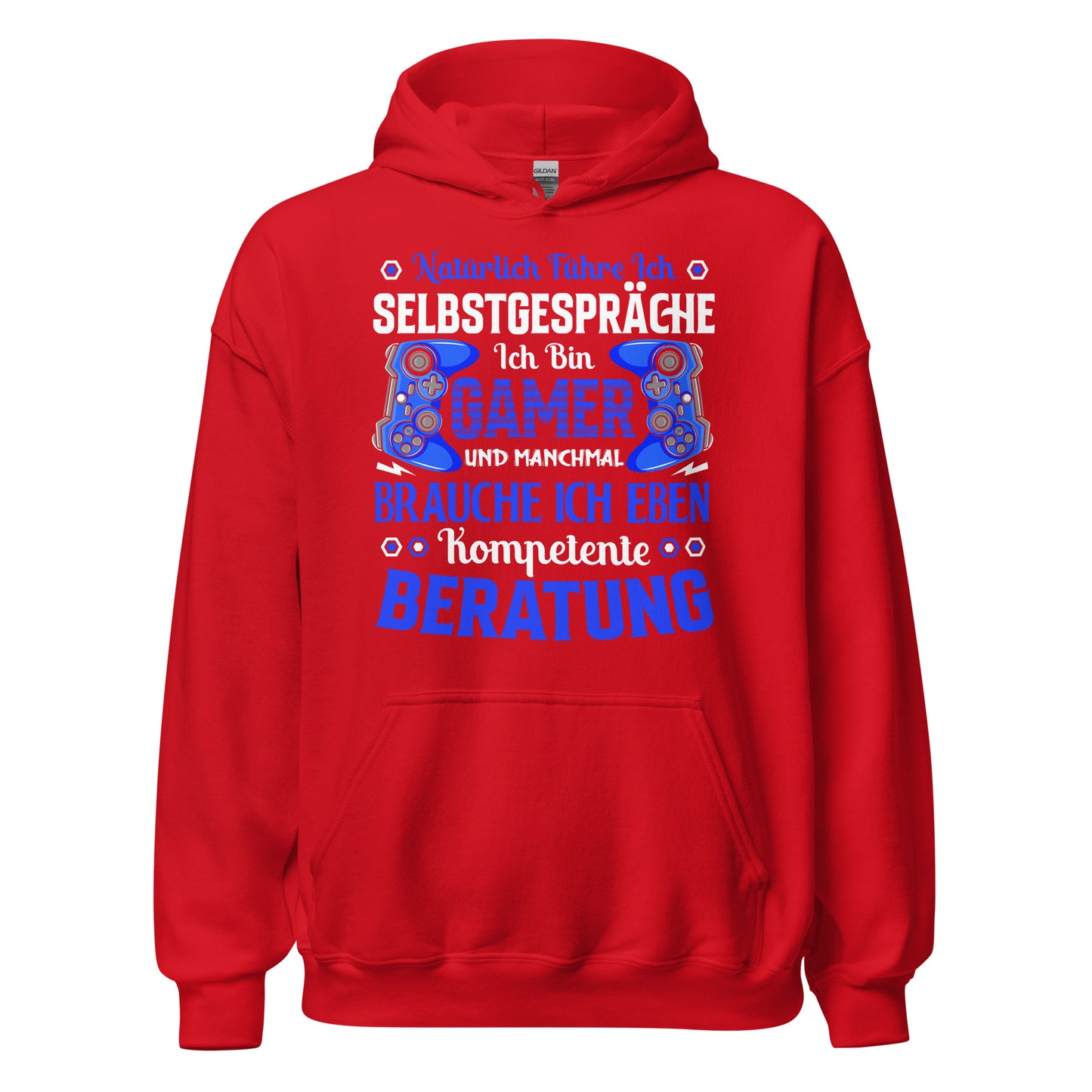 Lustiger Hoodie mit Spruch "Ich bin Gamer der Selbstgespräche führt" für Gaming-Enthusiasten