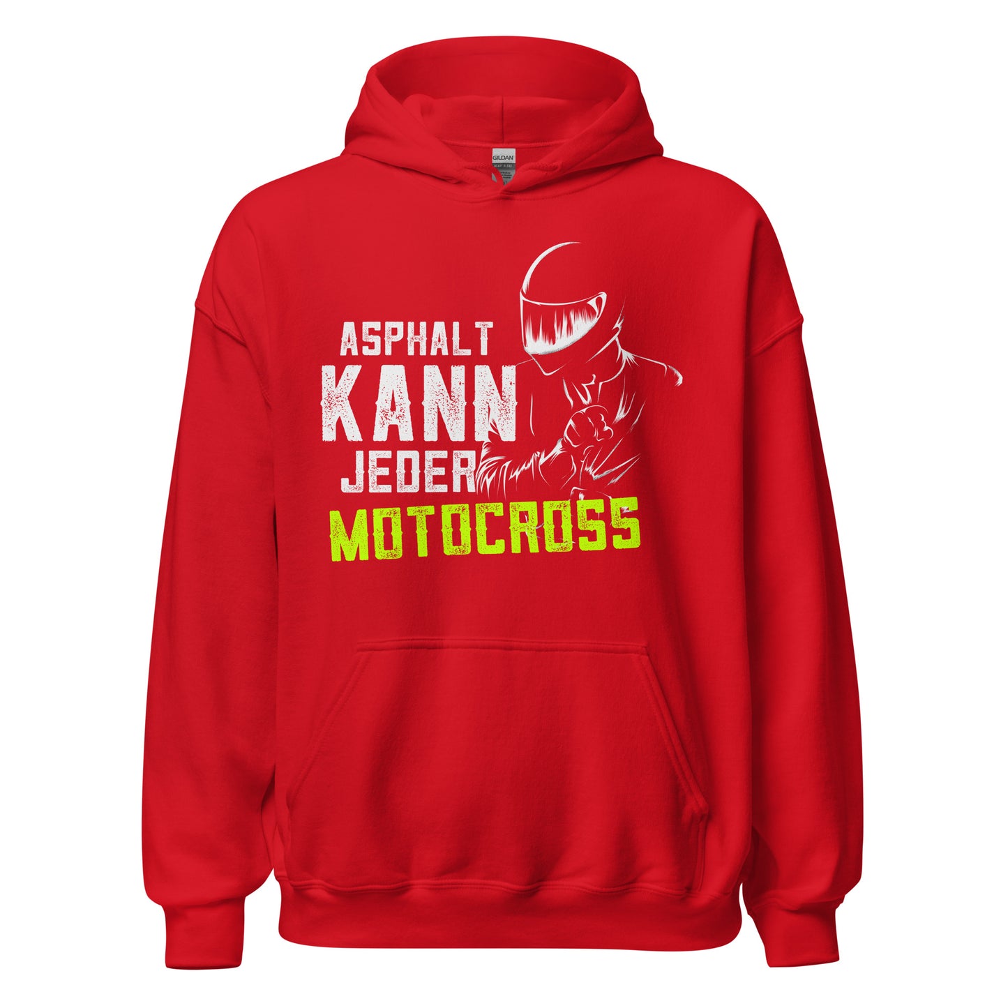 Trendiger Motocross-Kapuzenpullover | Spruch: "Asphalt kann jeder! MOTOCROSS!"