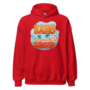 Gib mir Sonne, Sand und Meer! Hoodie | Sommer Vibes Kapuzenpullover