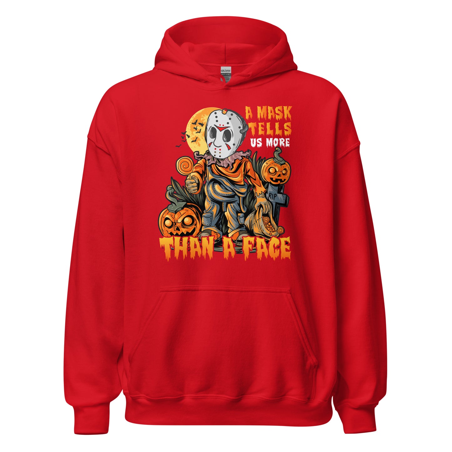 Halloween Hoodie: A Mask tells more than a Face - Einzigartiges Kapuzenpullover Design