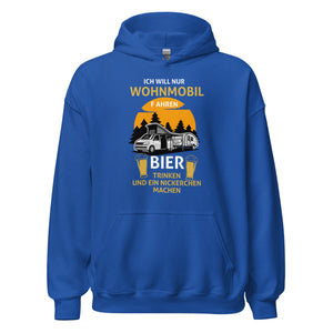 Ich will nur Campen Hoodie | Outdoor-Kapuzenpullover für Campingliebhaber