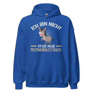 Lustiger Hoodie mit Spruch "Ich bin nicht stur, nur Meinungsstabil!" für individuellen Style