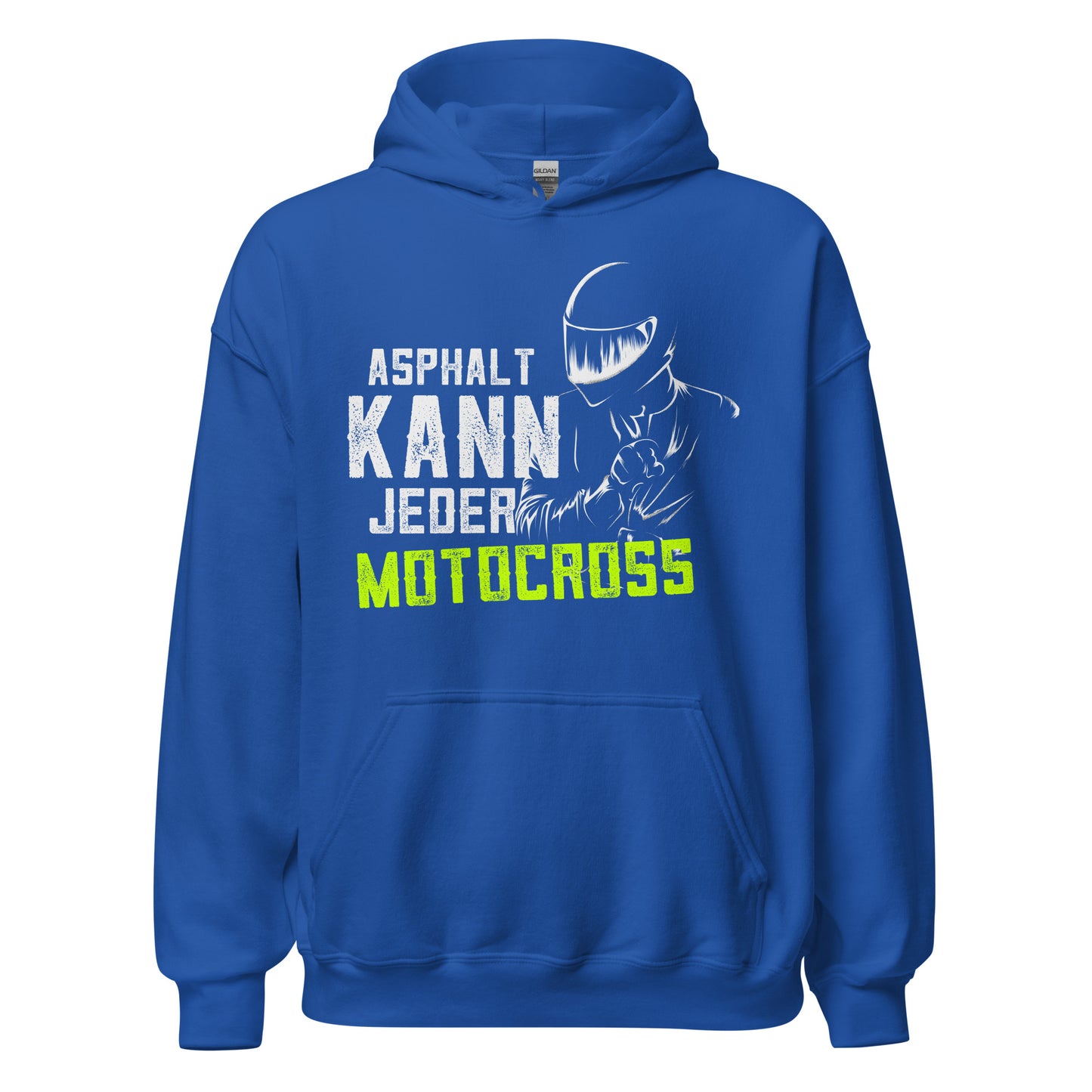 Trendiger Motocross-Kapuzenpullover | Spruch: "Asphalt kann jeder! MOTOCROSS!"