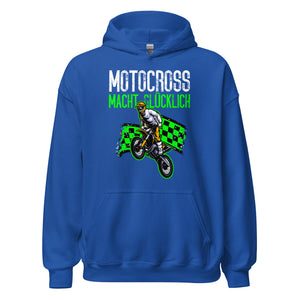 Glücklicher Motocross-Kapuzenpullover | Spruch: "Motocross macht GLÜCKLICH!"