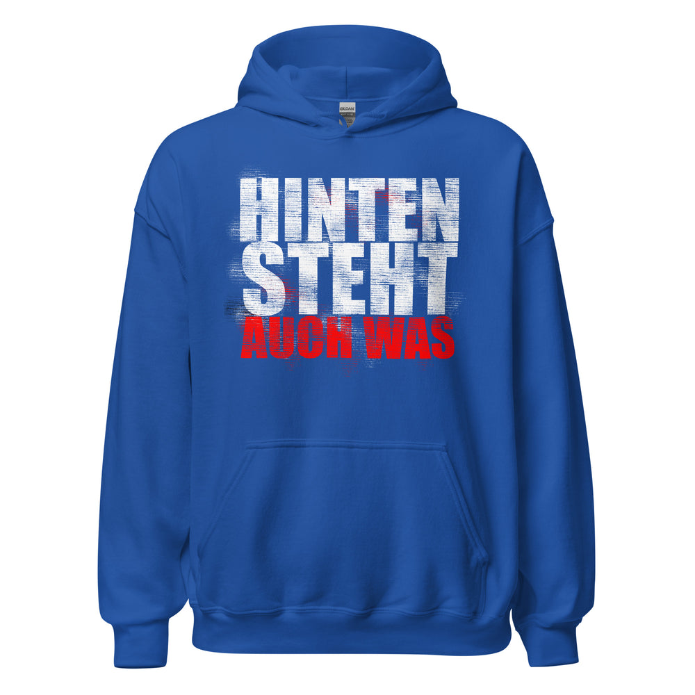 Hinten steht auch was! Funny Slogan Hoodie | Witziger Kapuzenpullover