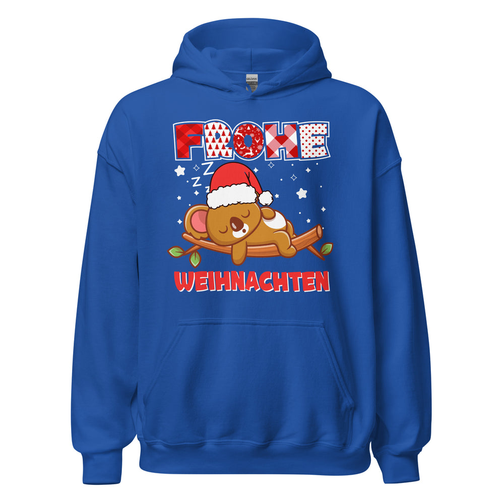 Frohe Weihnachten! Schlafmütze Design Hoodie - Gemütlicher Kapuzenpullover für die Festtag